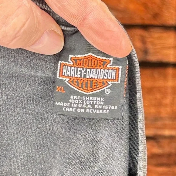 Harley-Davidson Charcoal Tee with Eagle Graphic - Picture 13 of 13